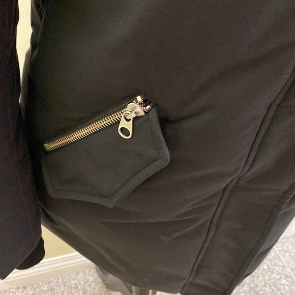 Mackage black parka luxurious down water-repellent rain windproof mid-length - Picture 6 of 15